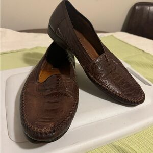 Zelli Made in Italy Geuine Ostrich‎ Loafers 12 W men’s